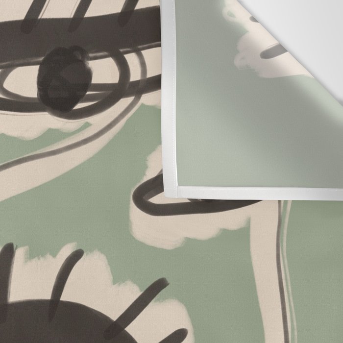 Abstract line art eyes 7 Wall Tapestry Gallery Image 3