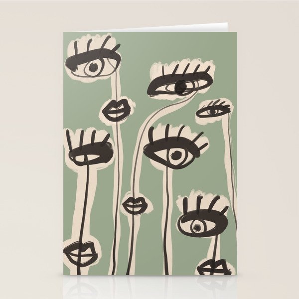 Abstract line art eyes 7 Stationery Card Gallery Image 2