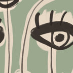 Abstract line art eyes 7 Coffee Mug Gallery Image 2