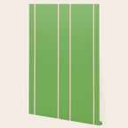 Double Stripe Minimal Lime Green and Pink Wallpaper Gallery Image 2