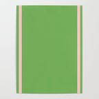Double Stripe Minimal Lime Green and Pink Poster Gallery Image 4