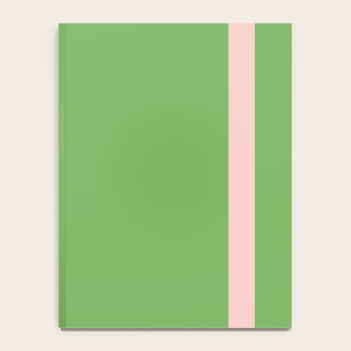 Double Stripe Minimal Lime Green and Pink Notebook Gallery Image 4