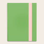 Double Stripe Minimal Lime Green and Pink Notebook Gallery Image 4