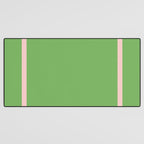 Double Stripe Minimal Lime Green and Pink Desk Mat Gallery Image 3
