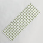 Clovers XXV Natural Green Botanical Pattern Yoga Mat Gallery Image 1