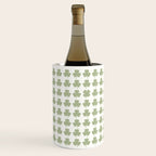 Clovers XXV Natural Green Botanical Pattern Wine Chiller Gallery Image 3