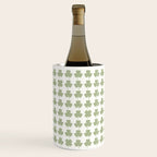 Clovers XXV Natural Green Botanical Pattern Wine Chiller Gallery Image 1