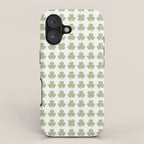 Clovers XXV Natural Green Botanical Pattern iPhone Case Gallery Image 1
