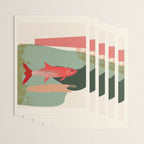 Red Fish Abstract Wrapping Paper Gallery Image 3
