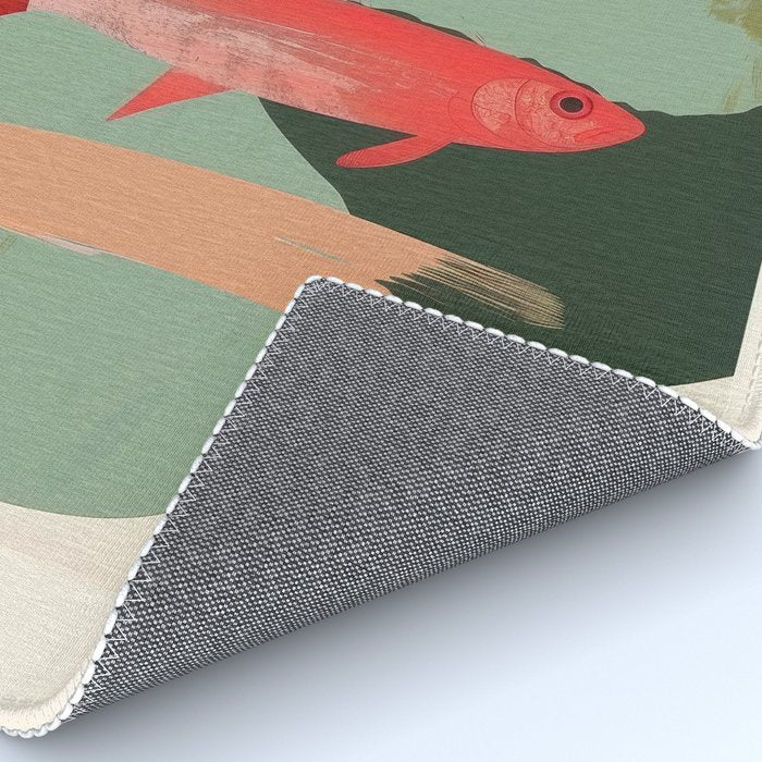 Red Fish Abstract Rug Gallery Image 4