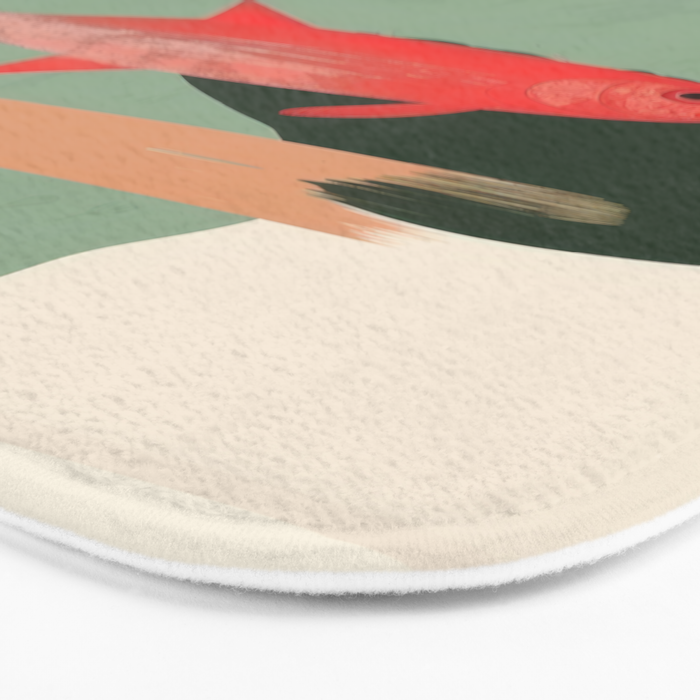 Red Fish Abstract Bath Mat Gallery Image 3