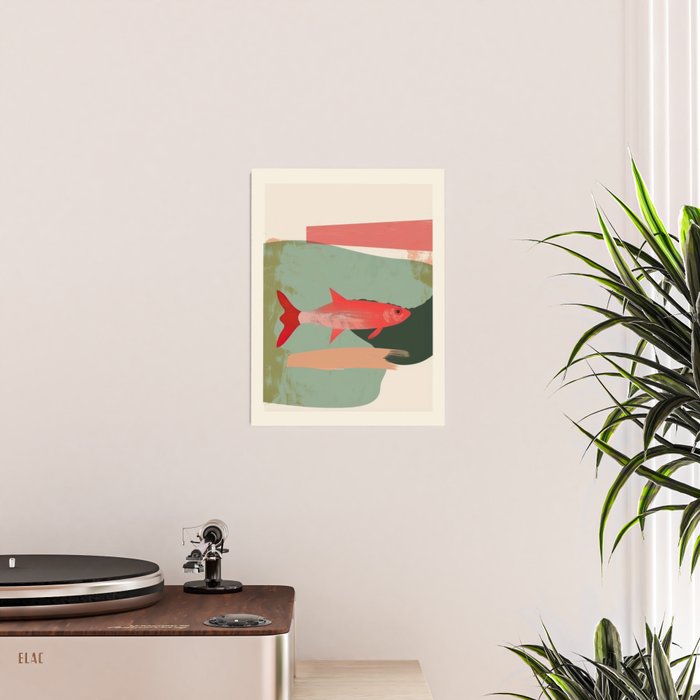 Red Fish Abstract Poster Gallery Image 2