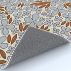 Four-leaf Flower Pattern / Grey & Brown Rug Gallery Image 4