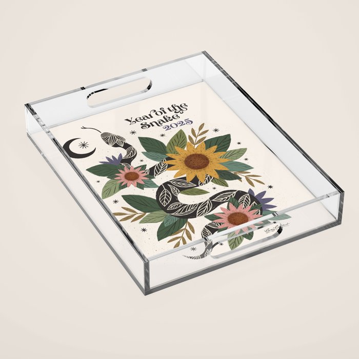 Year of the Snake 2025 - Cream Acrylic Tray Gallery Image 1