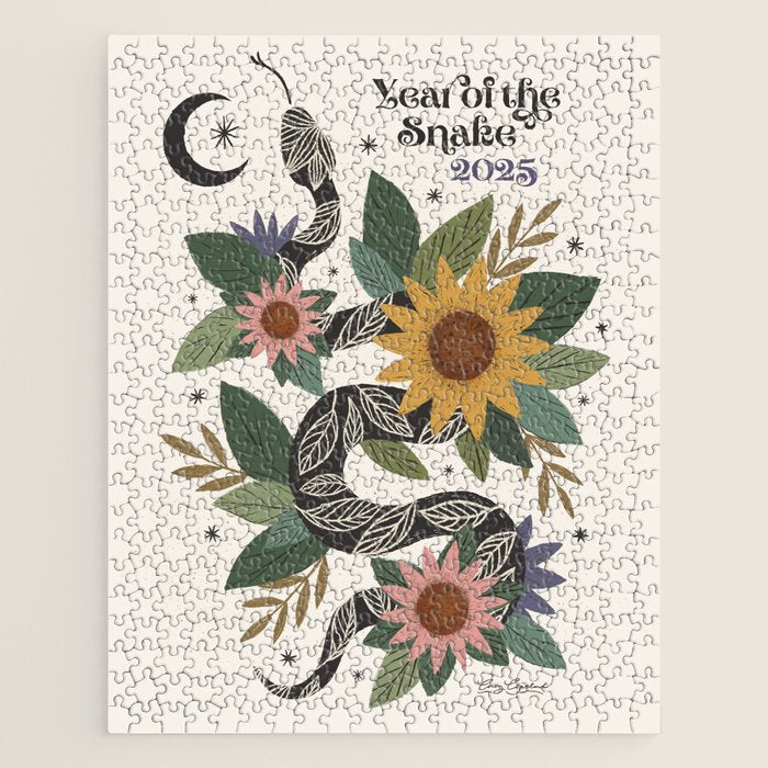 Year of the Snake 2025 - Cream Jigsaw Puzzle Gallery Image 1