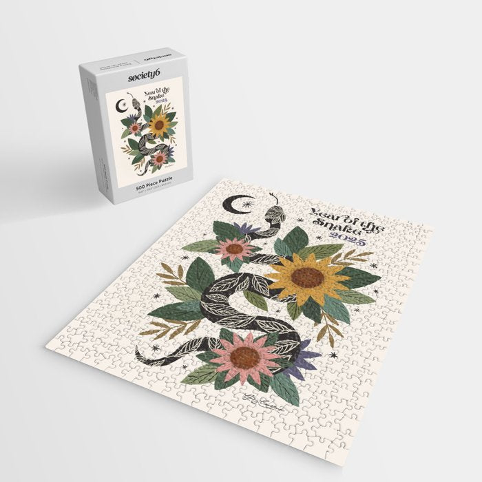 Year of the Snake 2025 - Cream Jigsaw Puzzle Gallery Image 2
