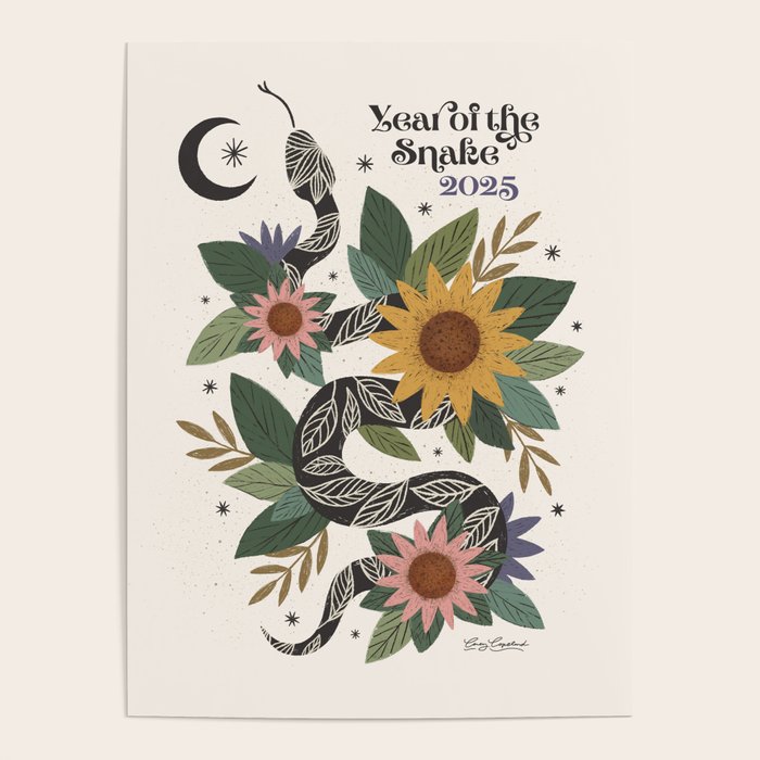 Year of the Snake 2025 - Cream Poster Gallery Image 4