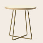 Lemon Honey Cream Stripe Side Table Gallery Image 1