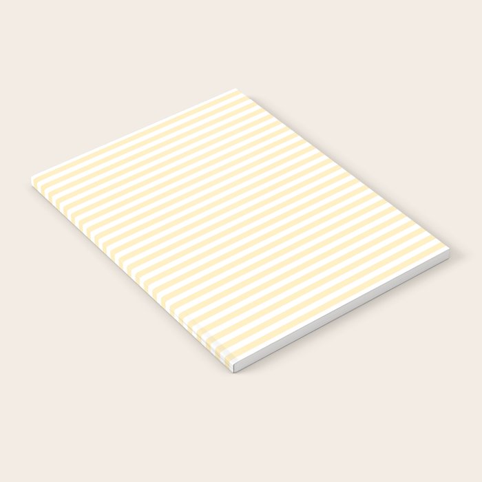 Lemon Honey Cream Stripe Notebook Gallery Image 2