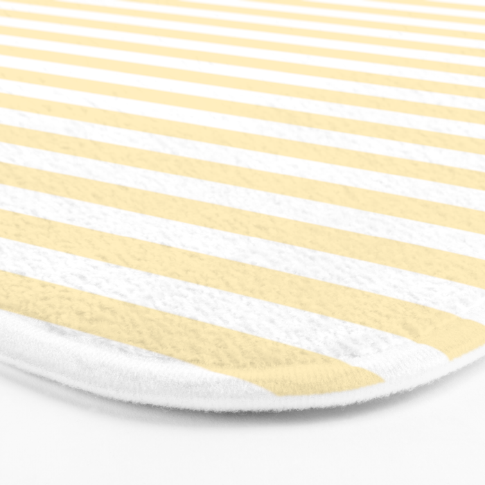 Lemon Honey Cream Stripe Bath Mat Gallery Image 3