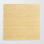 Lemon Honey Cream Stripe Wood Wall Art Gallery Image 1