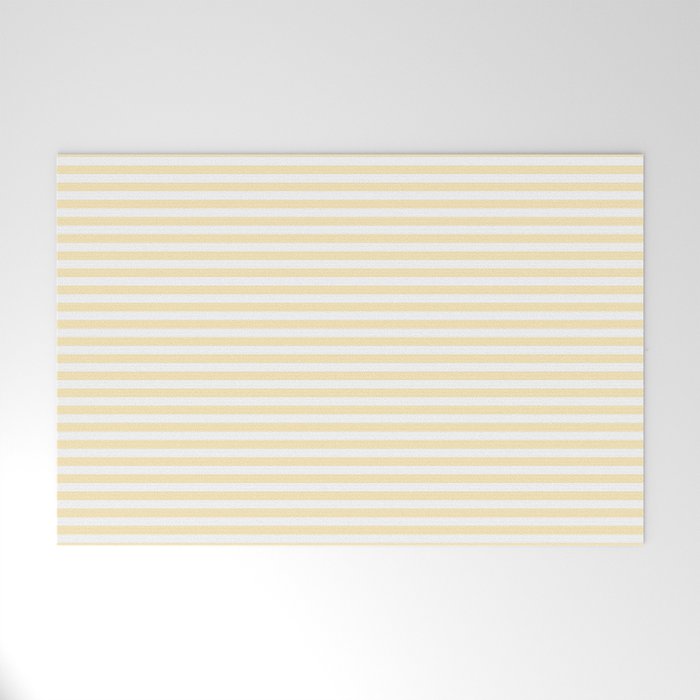 Lemon Honey Cream Stripe Welcome Mat Gallery Image 1