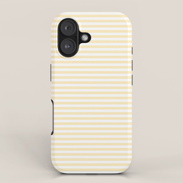 Lemon Honey Cream Stripe iPhone Case