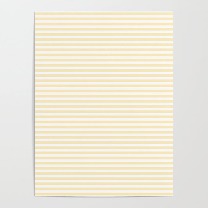 Lemon Honey Cream Stripe Poster Gallery Image 4