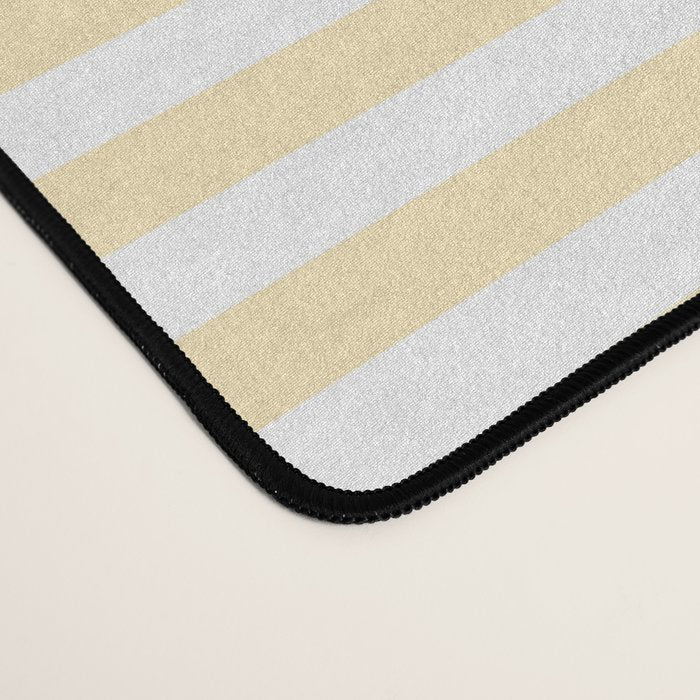 Lemon Honey Cream Stripe Desk Mat Gallery Image 4