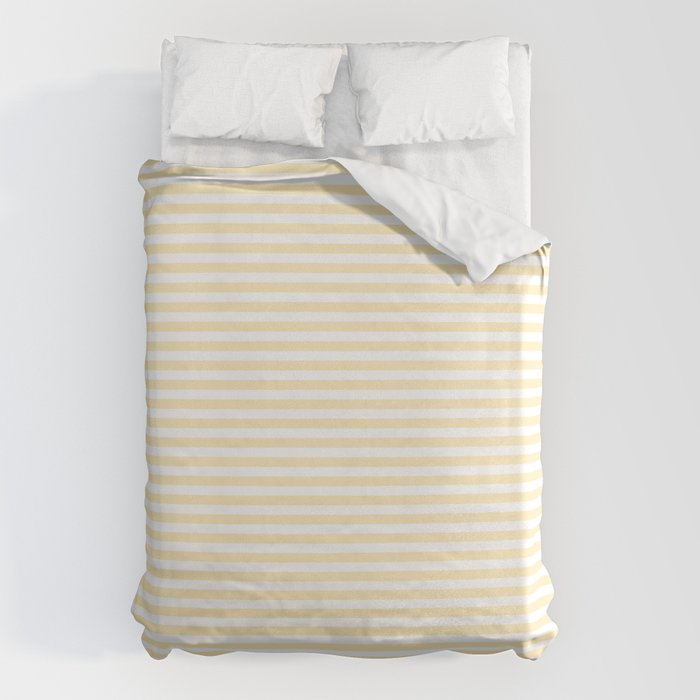 Lemon Honey Cream Stripe Duvet Cover Gallery Image 6