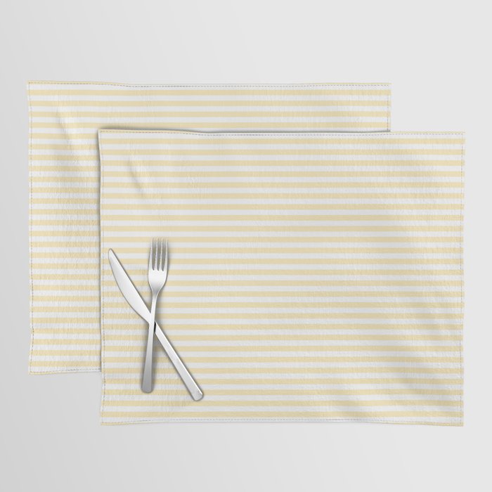 Lemon Honey Cream Stripe Placemat Gallery Image 1