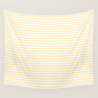 Lemon Honey Cream Stripe Wall Tapestry Gallery Image 4