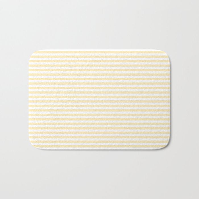 Lemon Honey Cream Stripe Bath Mat Gallery Image 1