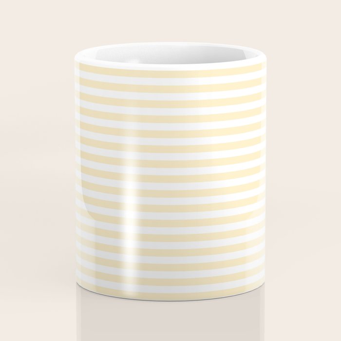 Lemon Honey Cream Stripe Coffee Mug Gallery Image 4
