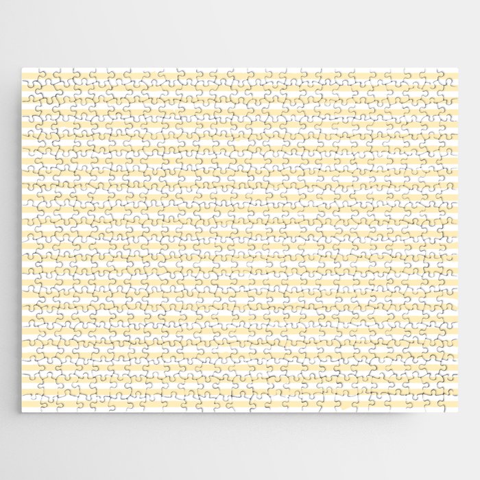 Lemon Honey Cream Stripe Jigsaw Puzzle Gallery Image 1