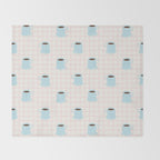 Coffee mug drink cartoon doodle pattern Throw Blanket Gallery Image 2