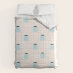 Coffee mug drink cartoon doodle pattern Comforter Gallery Image 6