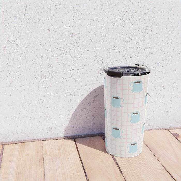 Coffee mug drink cartoon doodle pattern Travel Mug Gallery Image 4