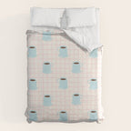 Coffee mug drink cartoon doodle pattern Duvet Cover Gallery Image 6