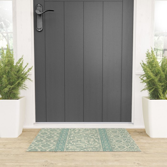 Antique Rug Design Welcome Mat Gallery Image 3
