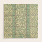 Antique Rug Design Wood Wall Art Gallery Image 1