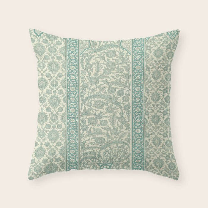 Antique Rug Design Throw Pillow Gallery Image 1