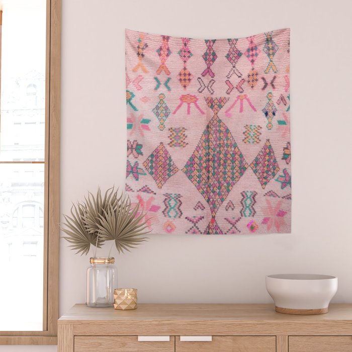 Traditional Moroccan Berber Style Design D1 Wall Tapestry Gallery Image 2