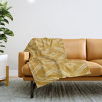 Birch in Gold Throw Blanket Gallery Image 1