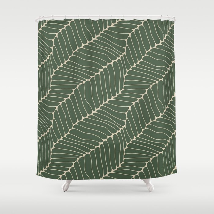 Organic Nature Green Shower Curtain Gallery Image 1