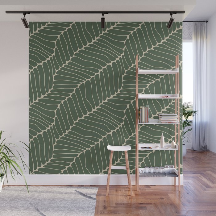 Organic Nature Green Wall Mural Gallery Image 1