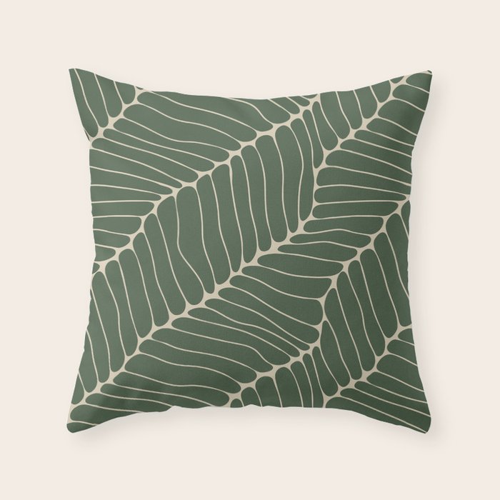 Organic Nature Green Throw Pillow Gallery Image 1