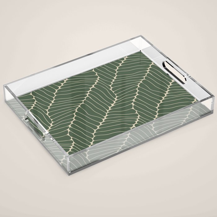Organic Nature Green Acrylic Tray Gallery Image 1