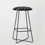 Black and white firework doodle pattern Stool Gallery Image 1