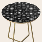 Black and white firework doodle pattern Side Table Gallery Image 2